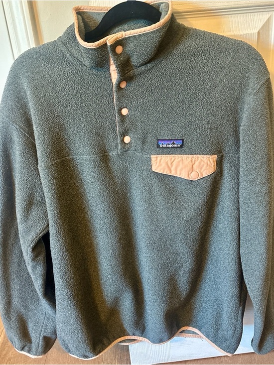 Patagonia Jackets & Blazers - Patagonia Synchilla Snap-T Pullover Gray Pink Trim Fleece Women’s Large Cozy